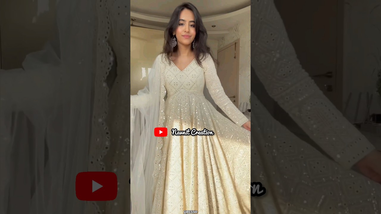 Chikankari Anarkali Suit l Lucknowi Chikankari Kurti ✨ 