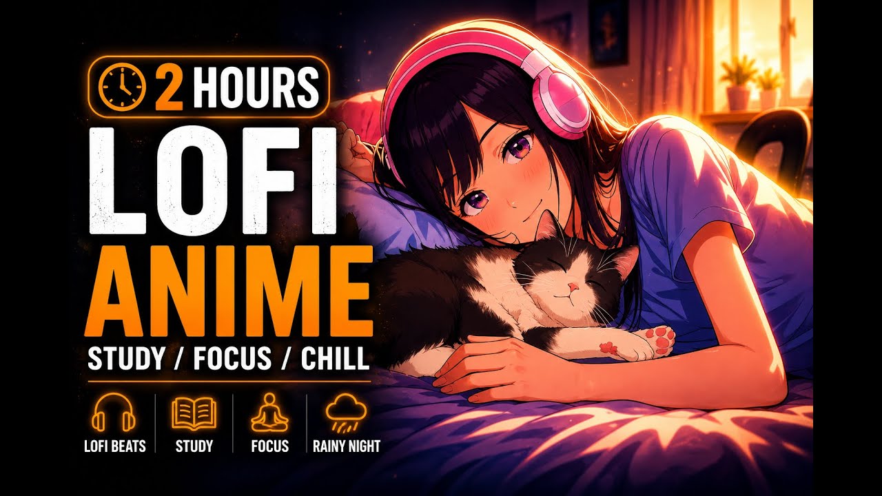 Night Rain - A Dark Anime Lofi Mix for Deep Focus and Study | 2