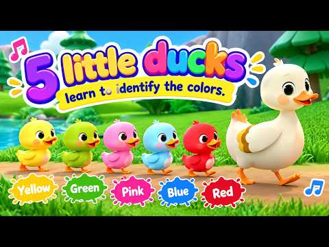 5 Little Ducks (Learn Colors Song) Lalafun Nursery Rhymes & Original Kids Songs