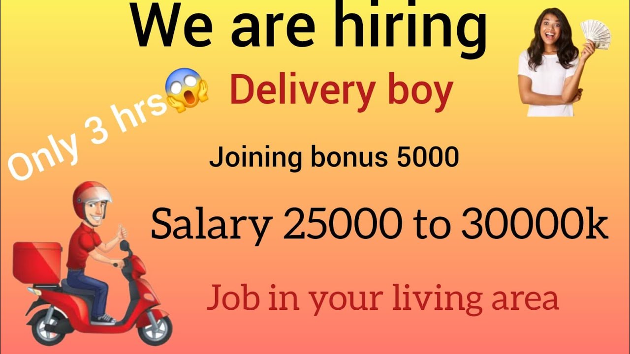 delivery boy Job in pune Part time job YouTube