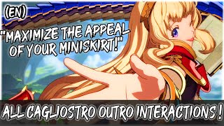All CAGLIOSTRO Interactions! *ENGLISH* (Outros) | Granblue Fantasy Versus / GBVS