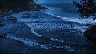 Midnight Ocean Waves 🌊 Relaxing Night Coast Sounds for Deep Sleep