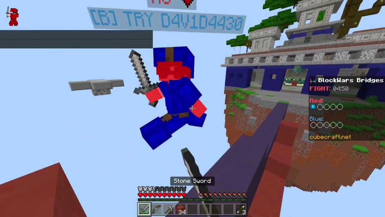 bridge duels ( CubeCraft ) 200IQ play [ Bedrock Edition ] TO EASY!!