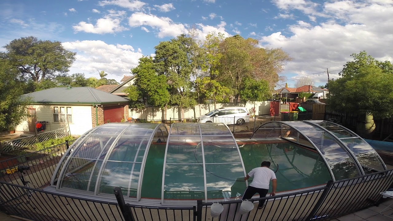 Turning an outdoor swimming pool to indoor pool