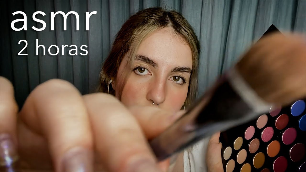 asmr en Español - 2 HORAS MAQUILLANDOTE para DORMIR - Ale ASMR (: