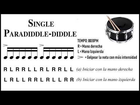 Rudimento 19 | Single Paradiddle-Diddle – 40 Rudimentos para Bateristas