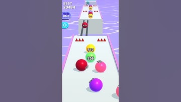 BALL RUN 2048 GAME 😁 #games #2048game #gaming #shorts #short #gameplay #trending #trend #viralshorts