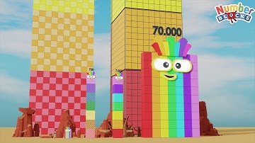 Looking for Numberblocks comparison 7 70 700 7000 70000 700000  7000000 NumberPatterns standing tall