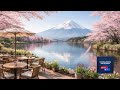 Almost 2 full hours of serene beauty as delicate rose petals gently fall around Mount Fuji in Japan.