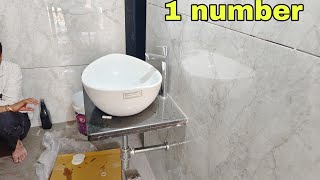 how to install table top wash basin at home