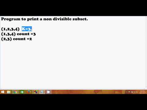 Program to print a non divisible subset.