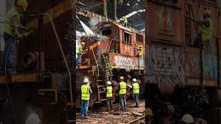 From Rust to Glory: Freight Train Restoration Timelapse