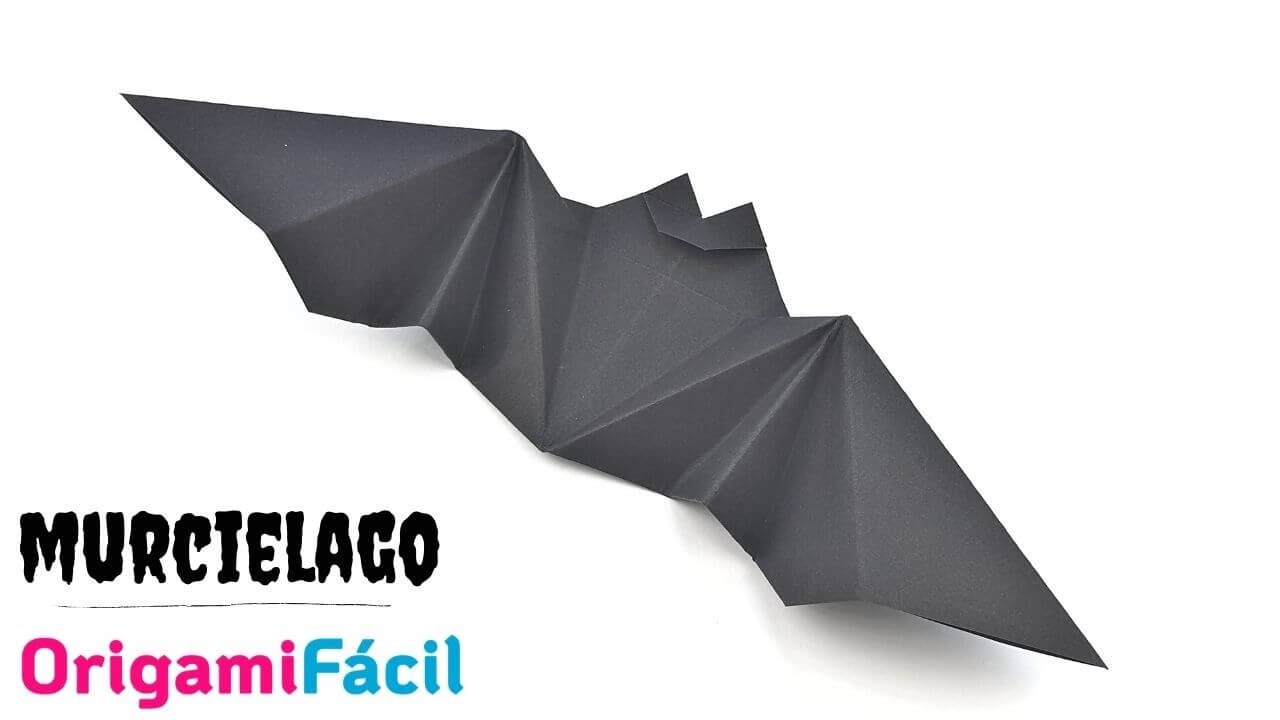 🦇 Cómo hacer un murciélago de papel fácil para decorar en Halloween