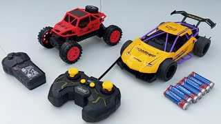 sports racing RC car and off road Mini Rock roller truck unboxing in testing A380 airebus aeroplane