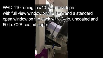 W+D 410 running #10 full view with open window on back at 500 EPM