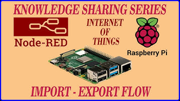 Import - Export Flow in Node-Red | Knowledge Sharing Series | Raspberry Pi, Node-Red, IoT #06