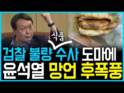 8.3 윤석열 &amp;#39;부정식품&amp;#39; 망언 검찰에 불똥.. 과거 &amp;#39;불량&amp;#39;식품 봐주기 수사 논란