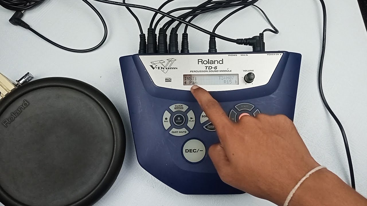 How To Pan Drum Tone Sound To Left Or Right Side - ROLAND TD6 - YouTube