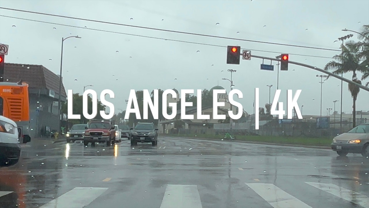 Rainy Day Drive on Venice Boulevard | Los Angeles