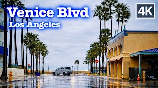 Rainy Day Drive on Venice Blvd [4K] | Los Angeles 2026 | POV 🌧️