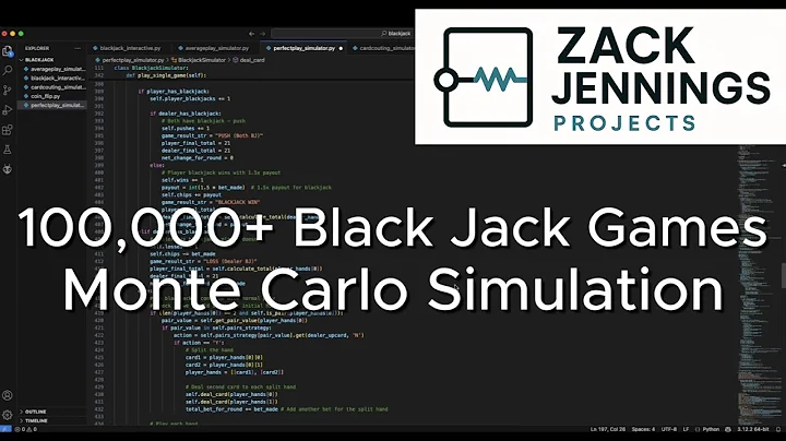 I Simulated 100,000+ Blackjack Games to find the Perfect Strategy | Monte Carlo Simulation Analysis