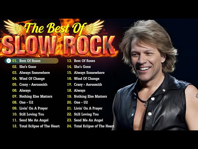 Rock Ballads 80s 90s 🥁 Scorpions, GNR, U2, Nirvana, Aerosmith, Bon Jovi, Led Zeppelin class=