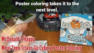 McDonald's Happy Meal Teen Titans Go - Cyborg Poster Coloring screenshot 5
