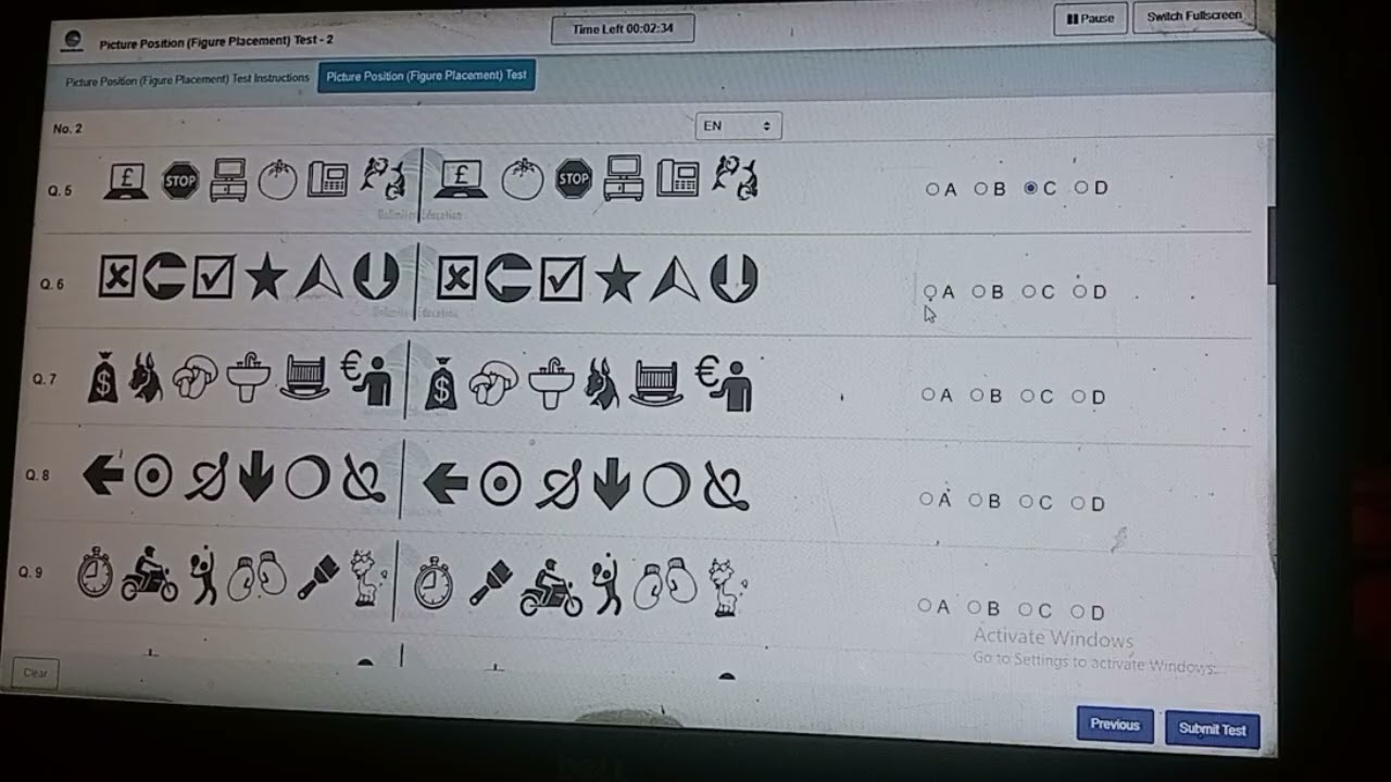 Picture placement Test 