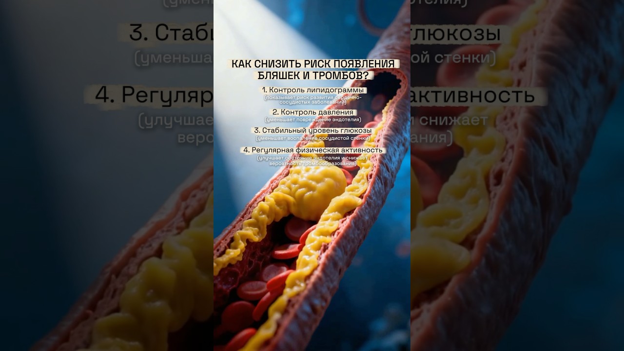 Как снизить риск появления бляшек и тромбов? 