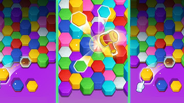 Hexa Sort Puzzle- Poly Match Gameplay Video for Android Mobile