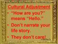 Intercultural Communication Orientation : Culture Shock  -- Rey Ty