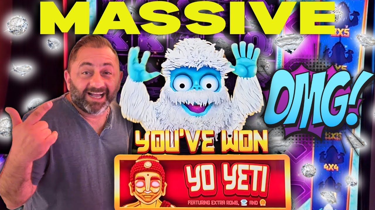 MASSIVE JACKPOT ON MY FIRST TRY! YO YETI FOR THE WIN! NON STOP BONUSES
