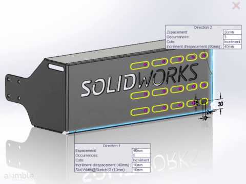 Tuto SOLIDWORKS - Répétition de cotes variables