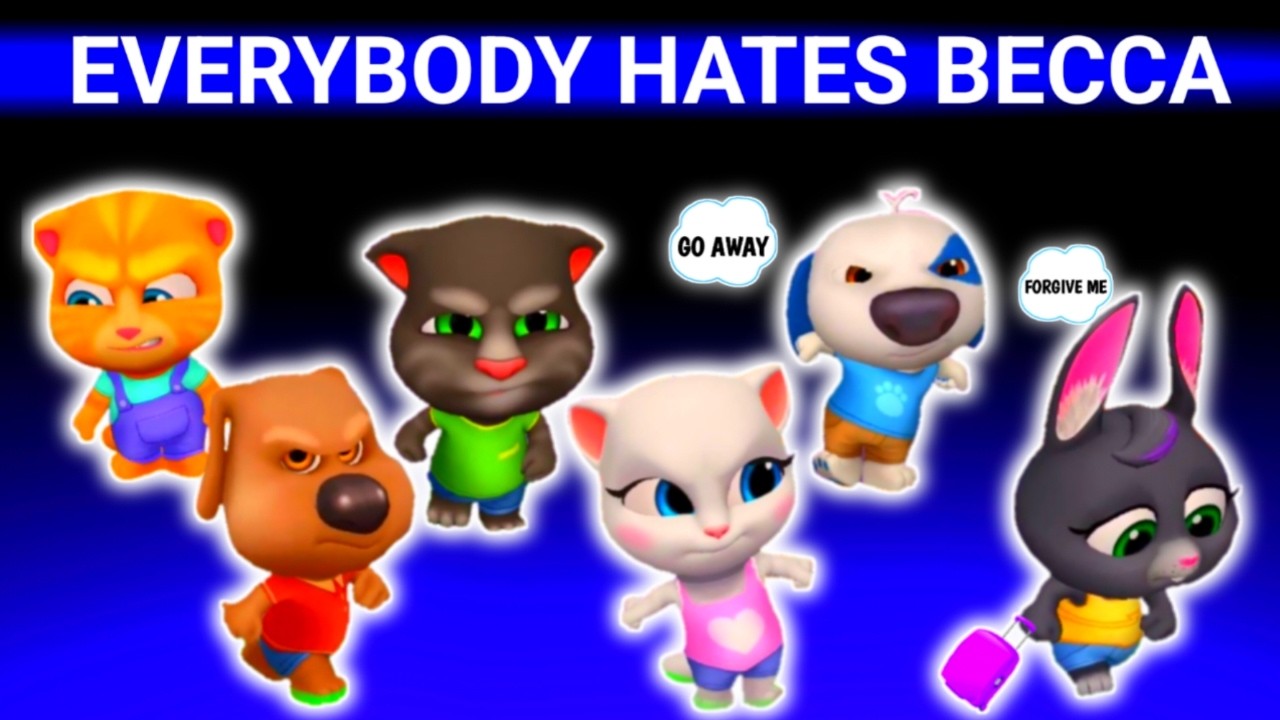 TOM AND GINGER HATES BECCA | AMONG US | MY TALKING TOM FRIENDS 😱🥶