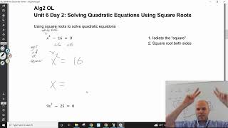 Celebrity Alg 2 Unit 6 Lesson 2 Notes Profile