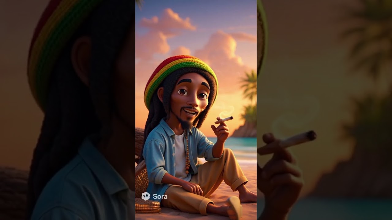 Bob Marley chilling on Beach tells secret 
