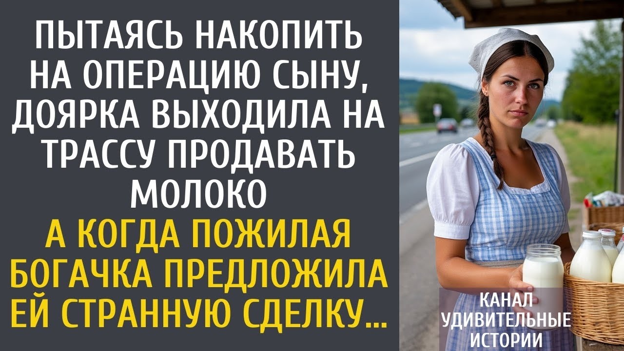 Чтобы накопить на операцию сыну, шла на трассу продавать молоко… А услышав от пожилой богачки ЭТО…