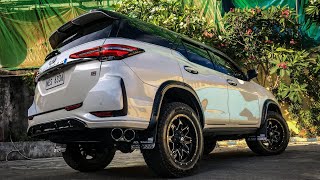 Turboback exhaust system on a 2022 Toyota Fortuner GR