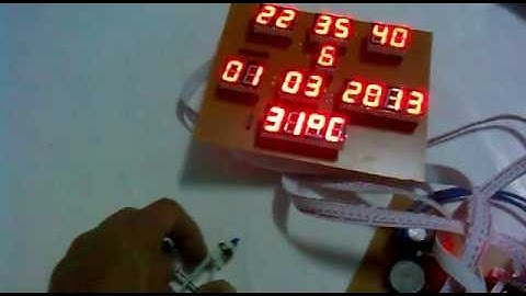 Lịch vạn niên PIC16F877A - đo nhiệt độ LM335 - DS1307 - còi báo thời gian LDNam