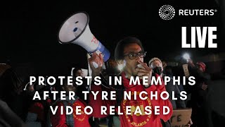 LIVE: Protesters gather in Memphis after police release Tyre Nichols video