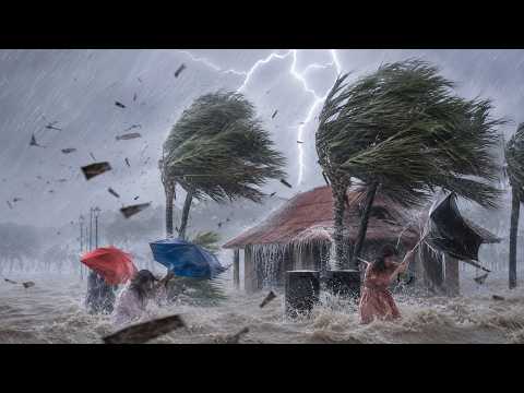 This Just Happened! Terrifying Moment as Extreme Windstorm Wipes Out Village Life 🌪️⛈️😨
