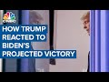 How President Trump and the White House reacted to Biden's projected presidential election victory