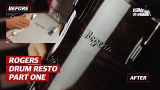 ROGERS Drum Resto | PART 1 - How to remove Formica wrap fast.