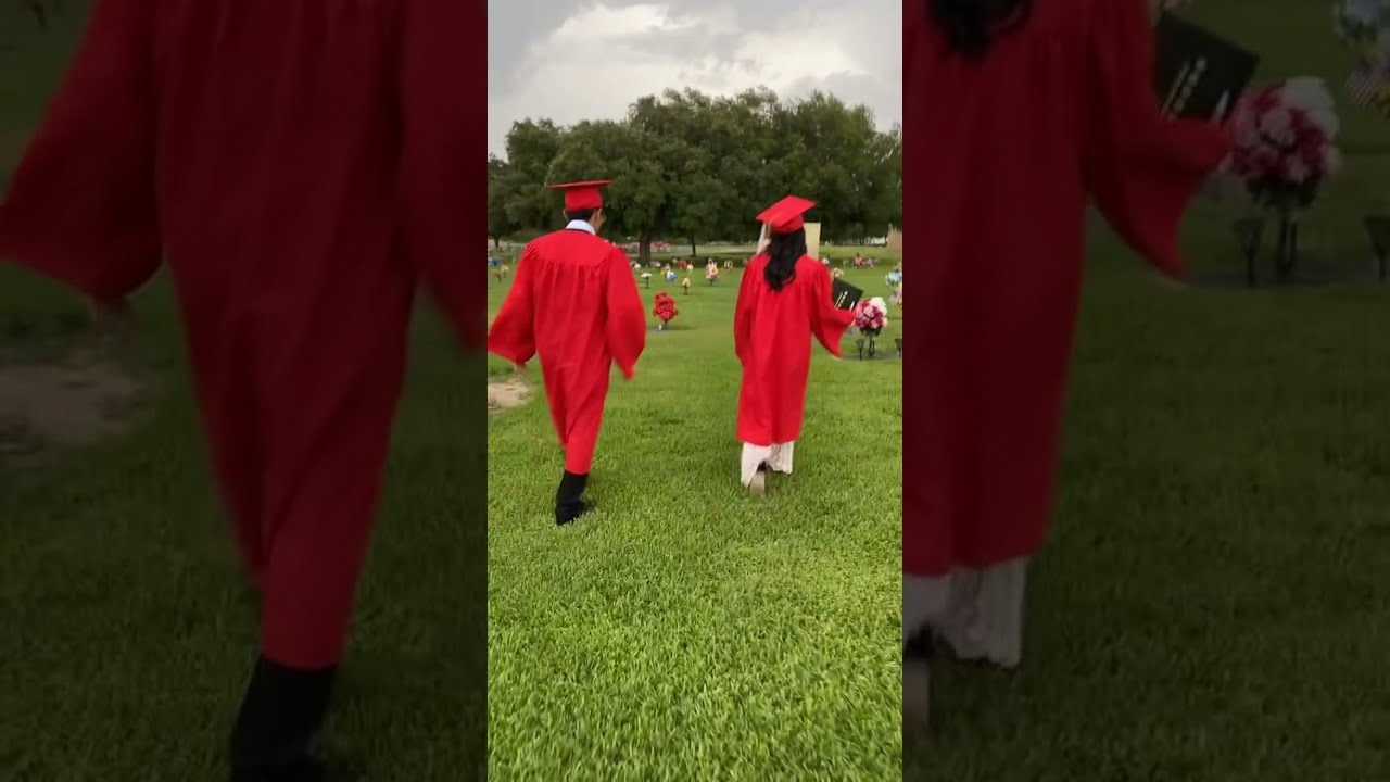 Siblings Tear Up While Visiting Their Dad's Grave After Their Graduation Ceremony - 1224579