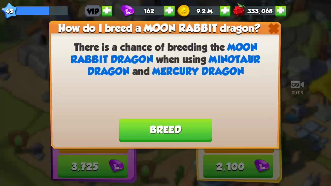 Moon Rabbit Dragon Dragon Mania Legends- How to breed the Moon Rabbit Dragon - YouTube