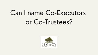 Famous Can I name Co Executors or Co Trustees - FAQ Profile
