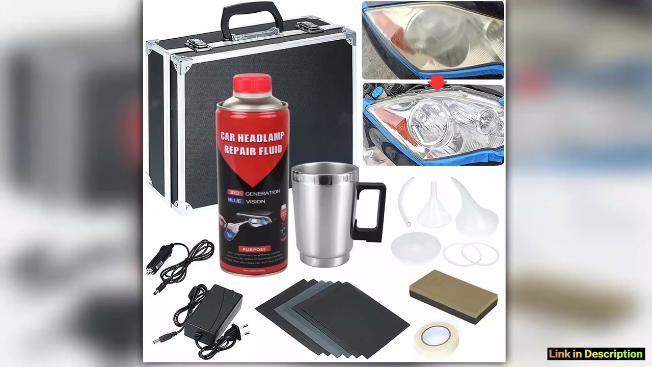 Headlight Restoration Kit 800ML Liquid Polymerization Car Headlights Treatment Cleaner Renovated