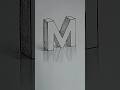 3D letter M drawing | #shorts #viralshorts