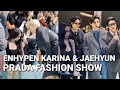 엔하이픈 카리나 재현 ENHYPEN & aespa Karina and NCT Jaehyun Interactions At Prada fashion Show in Milan 2024