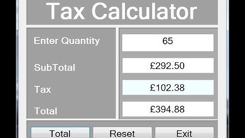 How to Calculate Tax Using Object Oriented Technique in C#